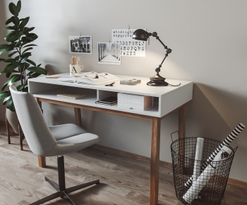Nordic Style Computer Desk And Chair-ID:606122025