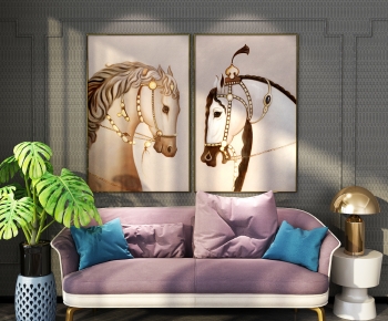 新古典法式装饰画 双人沙发-ID:776747942