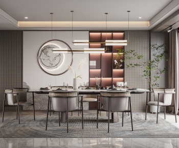 New Chinese Style Dining Room-ID:394771167