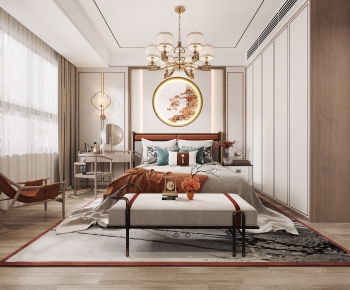 New Chinese Style Bedroom-ID:887739734