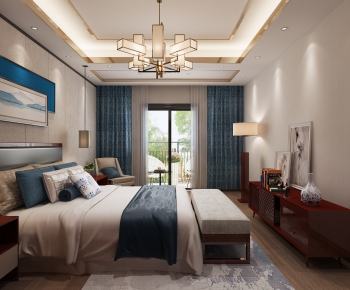 New Chinese Style Bedroom-ID:835861929