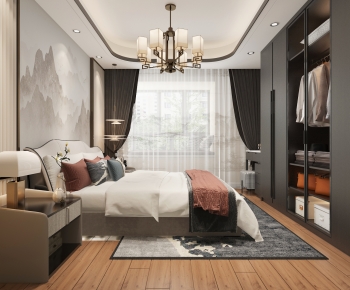 New Chinese Style Bedroom-ID:816514972