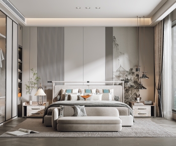 New Chinese Style Bedroom-ID:697585115