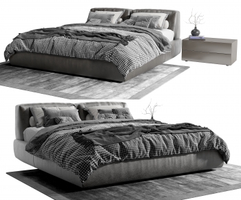 Modern Double Bed-ID:522382028