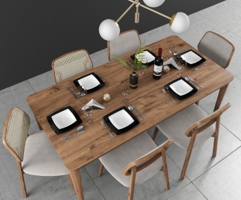 Nordic Style Dining Table And Chairs-ID:371809021