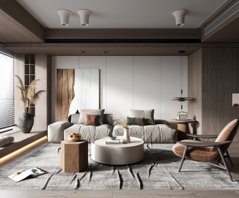Wabi-sabi Style A Living Room-ID:344028959