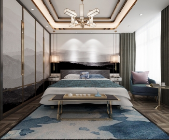 New Chinese Style Bedroom-ID:540499931