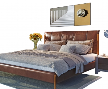 Modern Double Bed-ID:856390954