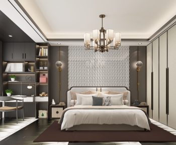 New Chinese Style Bedroom-ID:261848937