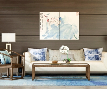 New Chinese Style Sofa Combination-ID:119979489