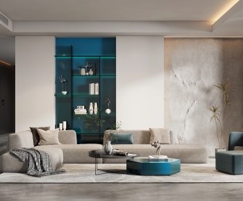 Modern Wabi-sabi Style A Living Room-ID:540654906