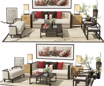 New Chinese Style Sofa Combination-ID:821433073