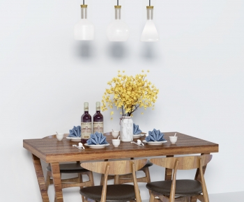 Nordic Style Dining Table And Chairs-ID:250397922