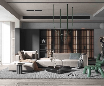 Wabi-sabi Style A Living Room-ID:877022037