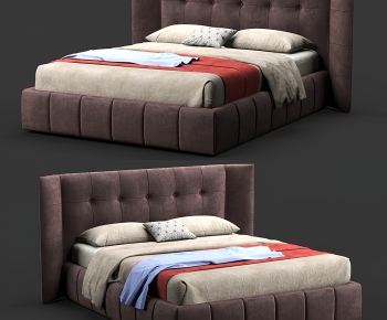 Modern Double Bed-ID:810519932