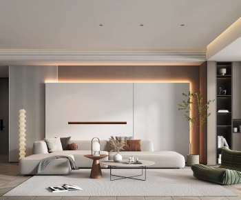 Modern Wabi-sabi Style A Living Room-ID:812293059