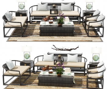 New Chinese Style Sofa Combination-ID:559864049