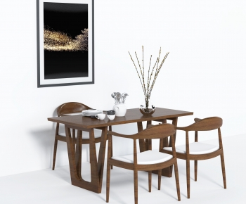 New Chinese Style Dining Table And Chairs-ID:615245108