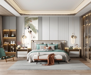 New Chinese Style Bedroom-ID:243531949
