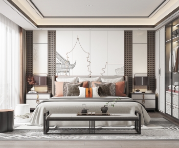New Chinese Style Bedroom-ID:548435937