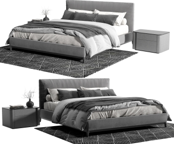 Modern Double Bed-ID:147030122