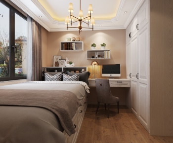 Simple European Style Bedroom-ID:436561126