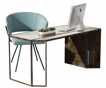Modern Computer Desk And Chair-ID:425410998