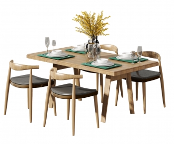 Nordic Style Dining Table And Chairs-ID:237485898