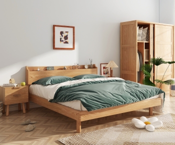 Nordic Style Double Bed-ID:224813947