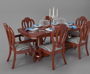 European Style Dining Table And Chairs-ID:897692924