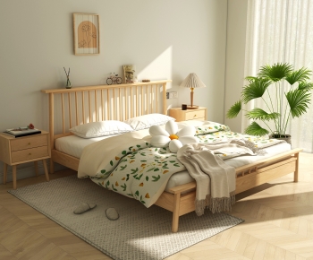 Nordic Style Double Bed-ID:260720012