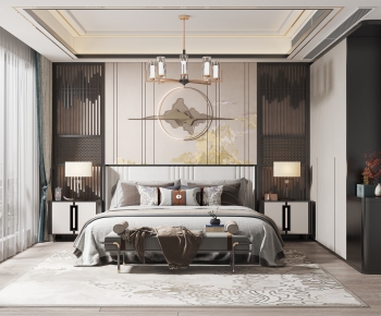 New Chinese Style Bedroom-ID:828016042