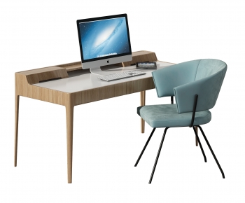 Modern Computer Desk And Chair-ID:643707042