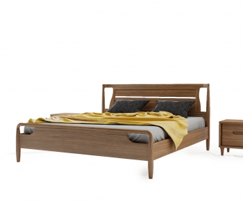 New Chinese Style Double Bed-ID:923346048