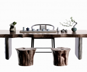 New Chinese Style Tea Tables And Chairs-ID:807708989