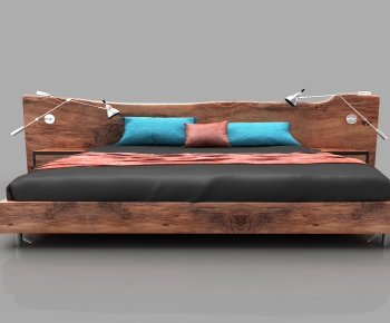 Modern Double Bed-ID:628371004