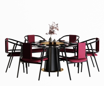 New Chinese Style Dining Table And Chairs-ID:664858101