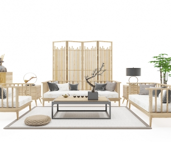 New Chinese Style Sofa Combination-ID:706691986