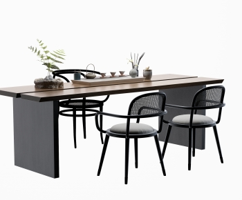 Wabi-sabi Style Dining Table And Chairs-ID:797632934