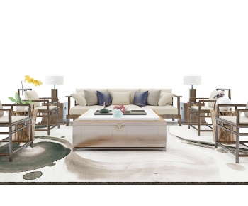 New Chinese Style Sofa Combination-ID:266313089