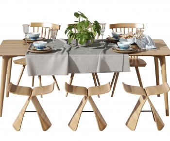 Nordic Style Dining Table And Chairs-ID:510731941