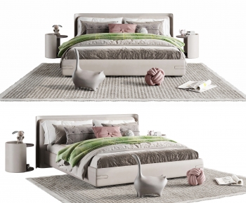 Modern Double Bed-ID:670474057