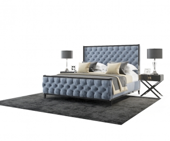 Simple European Style Double Bed-ID:530838977