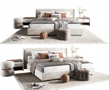 Modern Double Bed-ID:986270939
