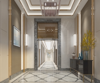 New Chinese Style Corridor/elevator Hall-ID:472837921