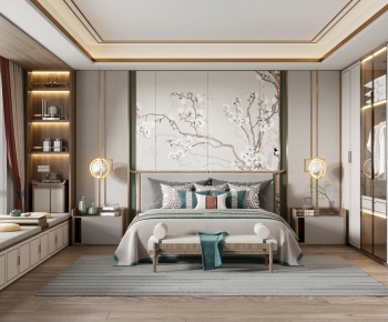 New Chinese Style Bedroom-ID:605463984