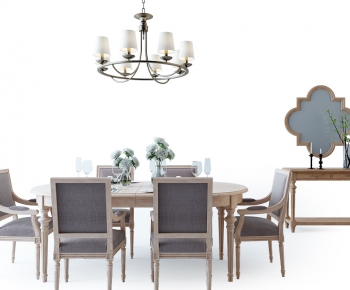 American Style Dining Table And Chairs-ID:279541013