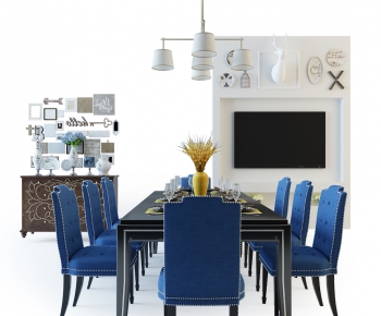 American Style Dining Table And Chairs-ID:976376065