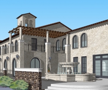 Mediterranean Style Building Appearance-ID:591295961