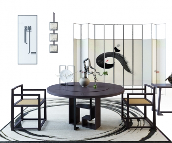 New Chinese Style Dining Table And Chairs-ID:877477882